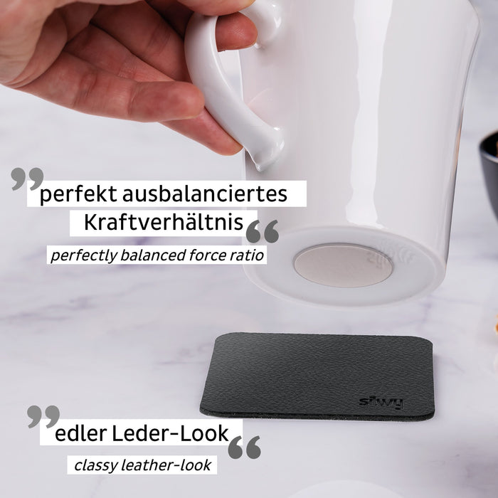 Magnet-Porzellantasse weiß 270 ml, 2er-Set