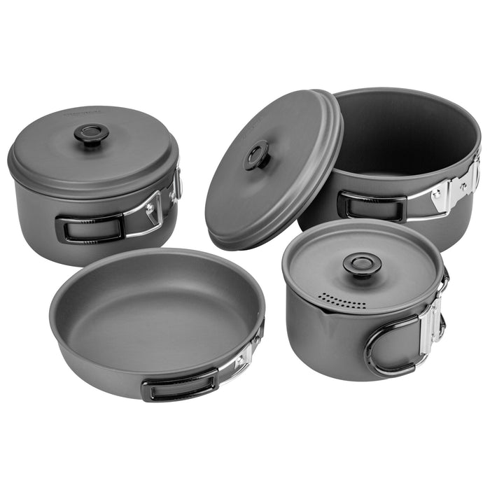 Trekking-Geschirrset eloxiert 8 tlg., Aluminium
