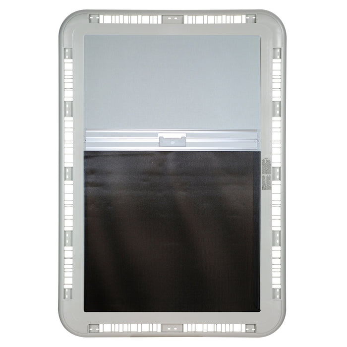 Innenrahmen kpl. mit Anbauteilen (Rollo + Lüftungsgitter) grau für Heki 2