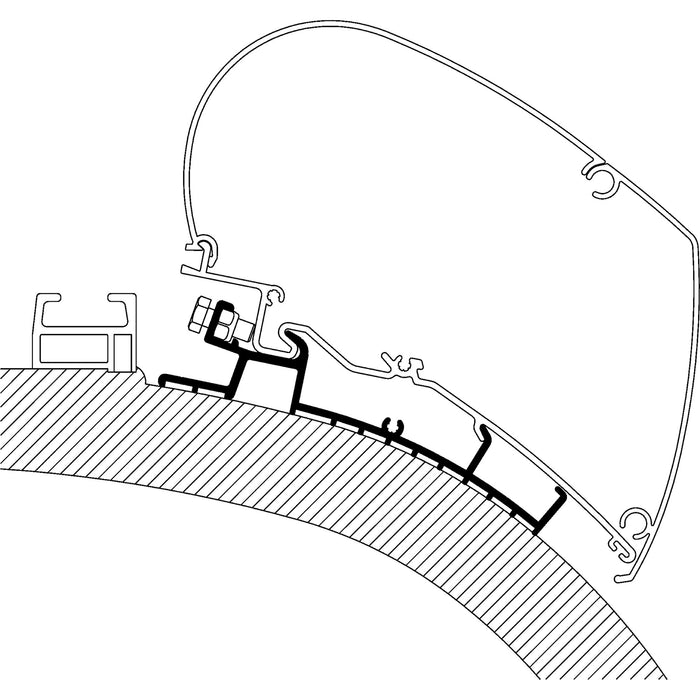 Adapter Carthago Chic bis Bj. 2014 zu TO 6 und 9, Länge 4,5 m