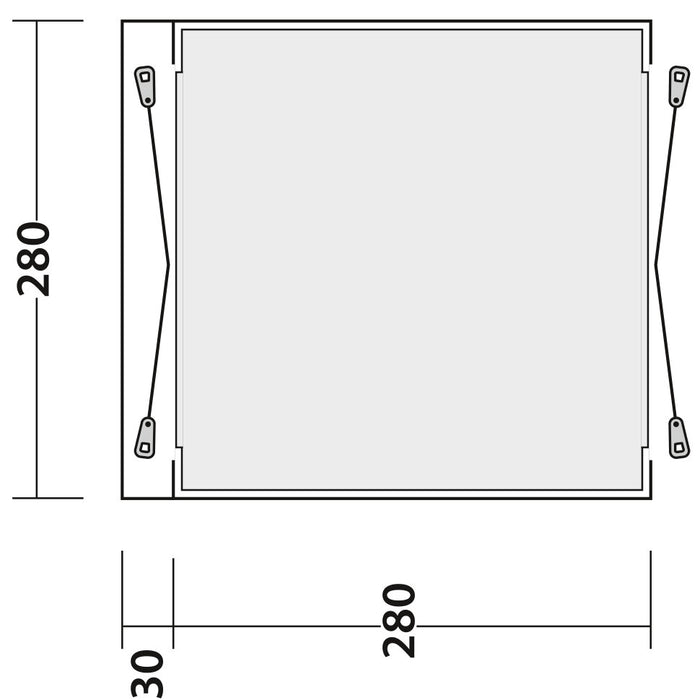 Busvorzelt Fairfields 290 x 210 x 290 cm