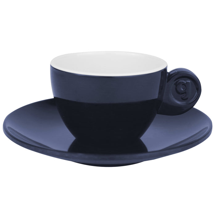 Espressoset Solid Line blau, weiß