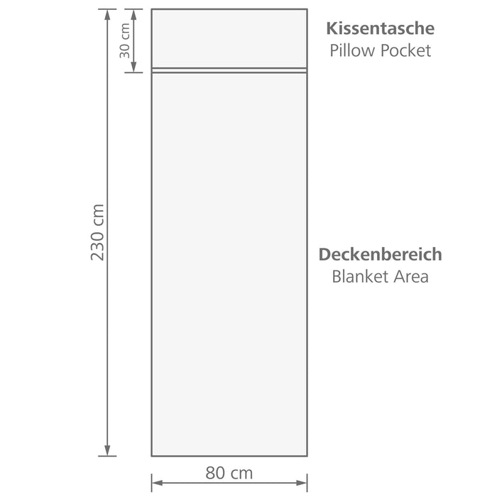Hüttenschlafsack Baumwolle 230 x 80 cm