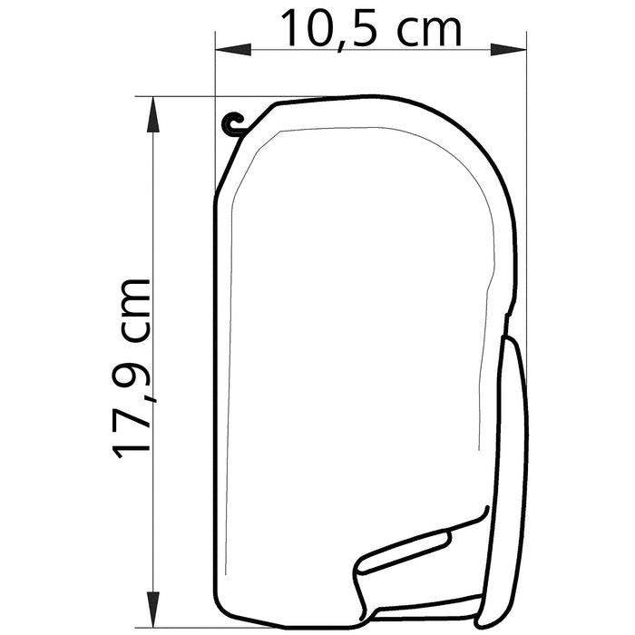 Markise TO 8000, 5 x 2,75 m, Gehäuse eloxiert, Saphir-Blau