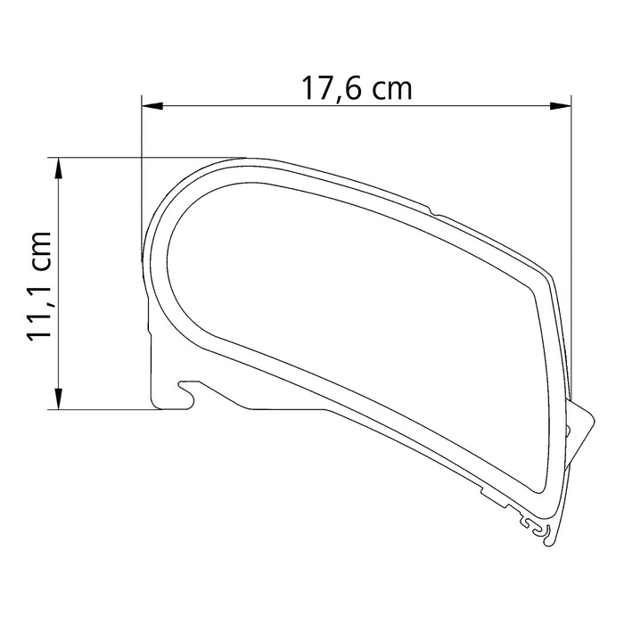 Markise TO 9200, 4 x 3 m, Gehäuse eloxiert, Saphir-Blau