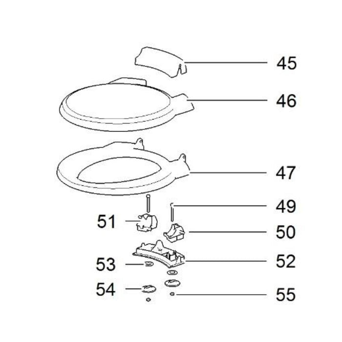 Toilettensitz mit Deckel Keramik für Toilette C262/263