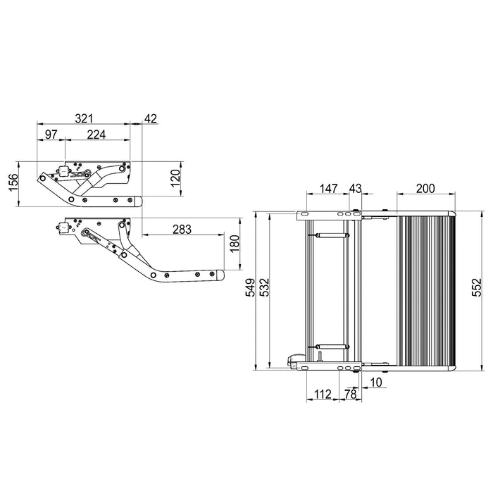 Thule Trittstufe V10 manuell 550 Alu