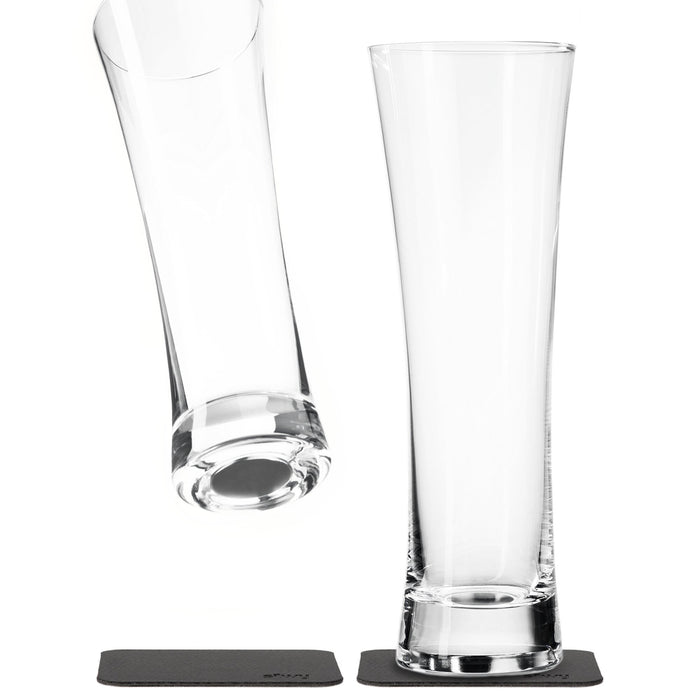 Magnet-Kristallgläser Bier, 2er-Set, transparent