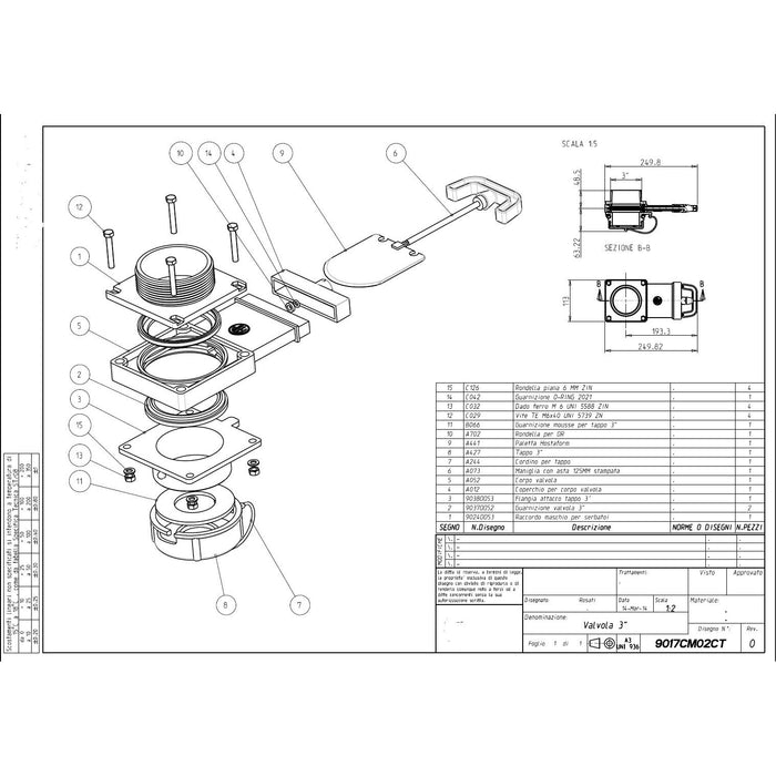 Entsorgungsventil Außengewinde 3 Zoll